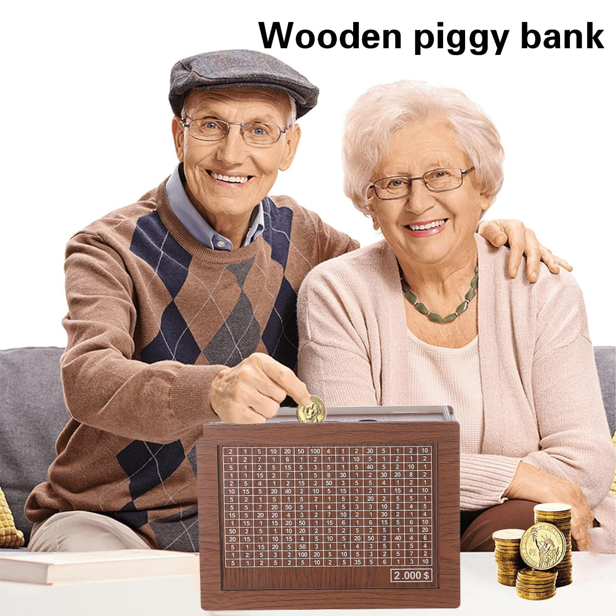 Wooden Piggy Bank with Savings Counter - 3000 - view 9