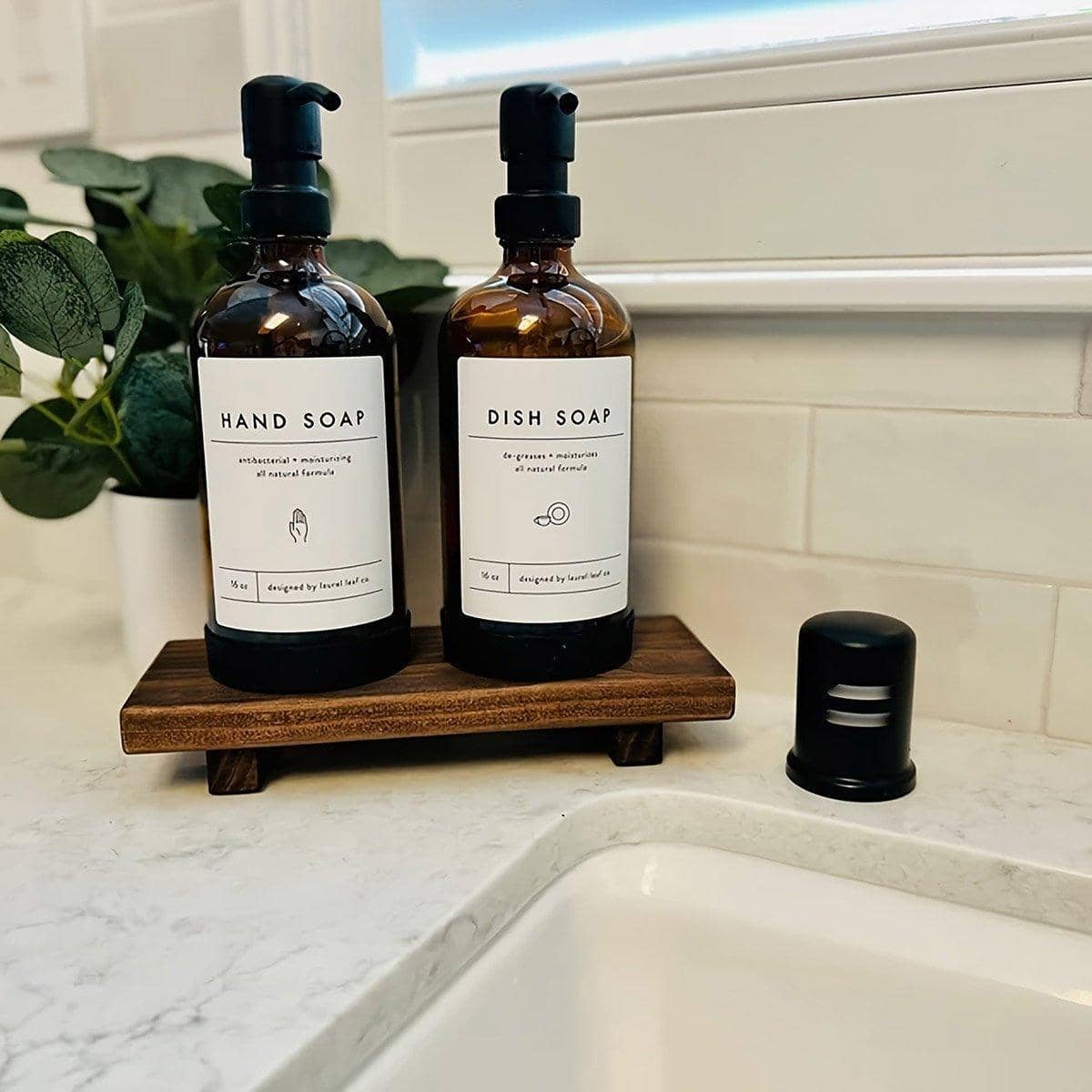 Wooden Soap Dish Storage Tray - Bathroom Shelf, 23 x 15 x 3.8cm - view 5