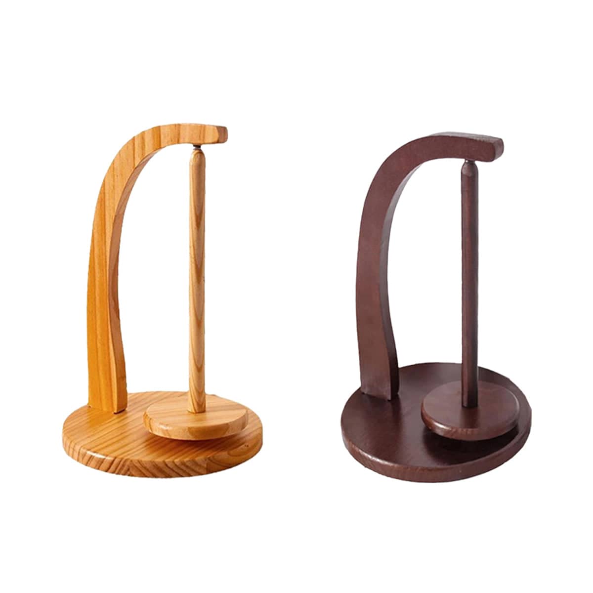 Wooden Yarn Holder Stand for Knitting and Crochet, Rotatable Bobbin Wool Dispenser - Brown - view 3