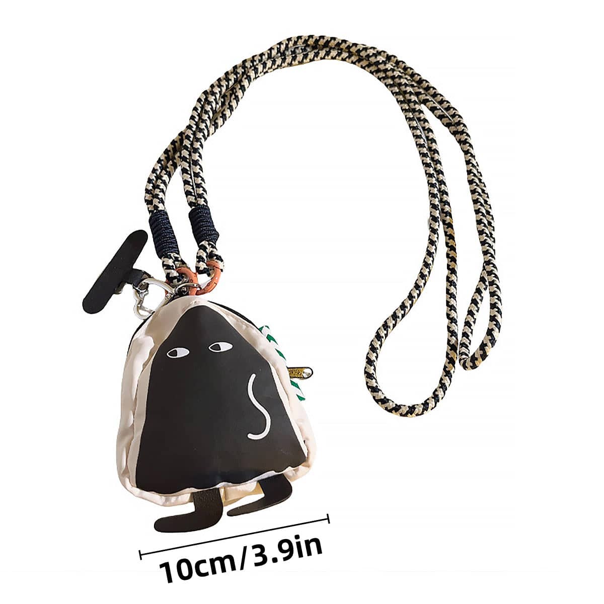 Woven Mobile Phone Crossbody Lanyard Strap for Secure Carrying - Black - view 4