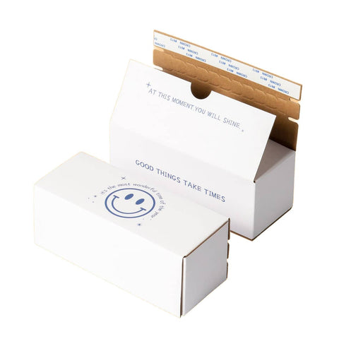 Zipper Corrugated Cardboard Boxes, Pack of 10 - White