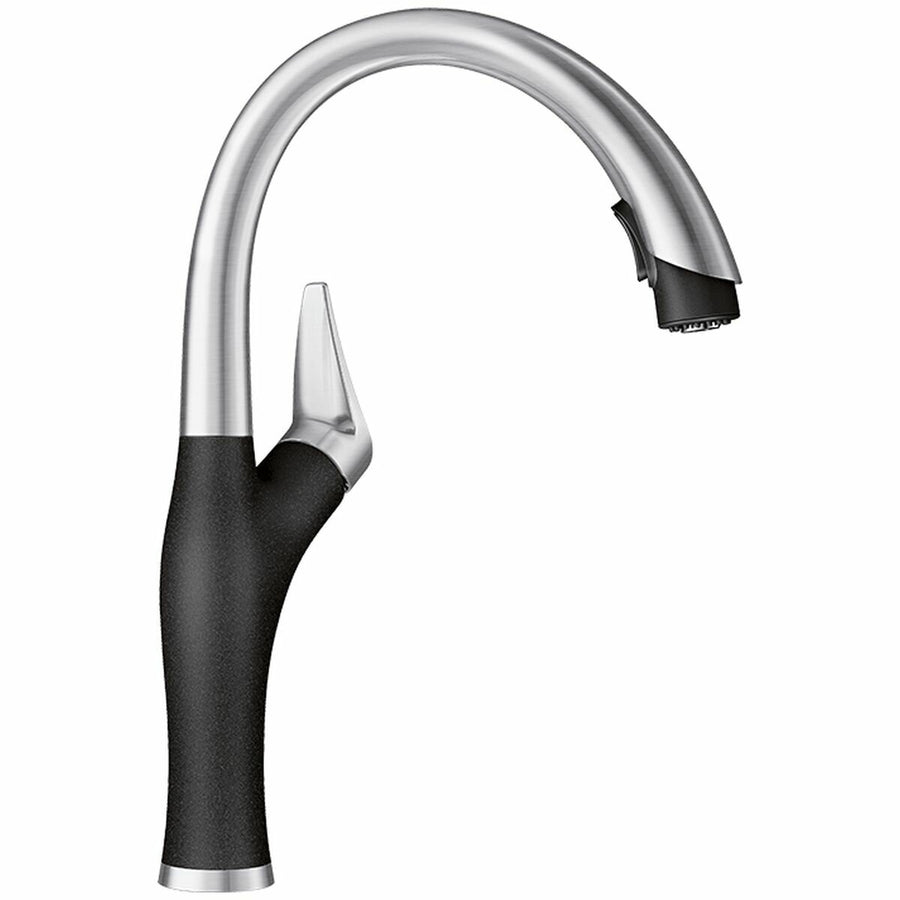 Blanco Artona High Arch Pull-Down Mixer Tap - Anthracite and Chrome - 6 Star Water Rating - ARTONASA