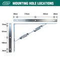 Carinya 400 x 250mm Zinc Plated Heavy Duty Twisted Stay Bracket, 300kg Capacity