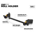 ToughBuilt StackTech Roll Holder - 18mm Telescoping Steel Bar for Spools