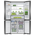 Fisher & Paykel Series 7 690L Quad Door Fridge - Black Stainless Steel - Ice and Water - RF730QNUVB1