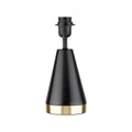 Verve Design Jessica Lamp Base - Matte Black with Gold Trim - 120mm x 280mm - Versatile Customisation - SuperSaverAU - view 1