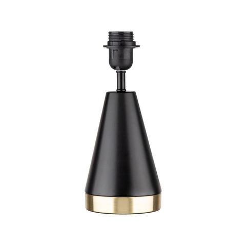 Verve Design Jessica Lamp Base - Matte Black with Gold Trim - 120mm x 280mm - Versatile Customisation - SuperSaverAU - view 1