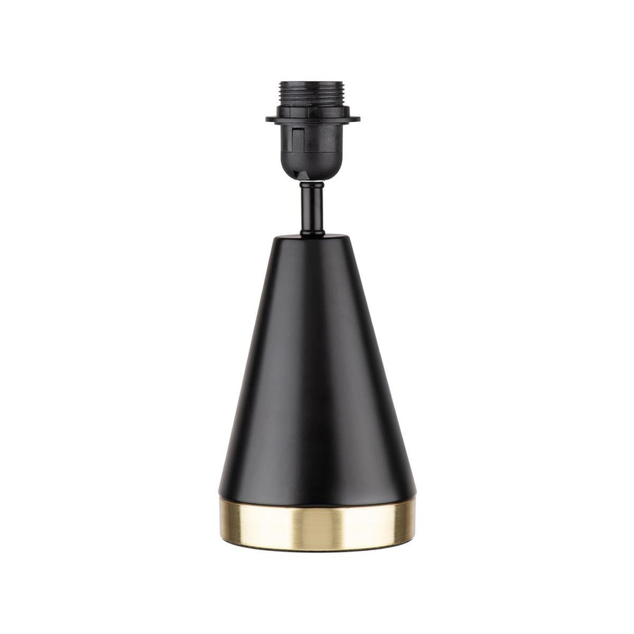 Verve Design Jessica Lamp Base - Matte Black with Gold Trim - 120mm x 280mm - Versatile Customisation - SuperSaverAU - view 1
