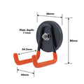 Everhang Magnetic Utility Hook Kit, 4 Pack, 10kg Pull Force, Orange/Black PVC