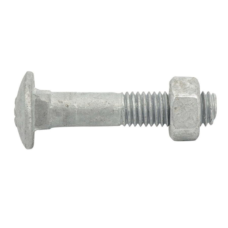 Zenith Cup Head Bolt and Nut 10x50mm Hot Dipped Galvanised Corrosion Resistant - SuperSaverAU - view 1