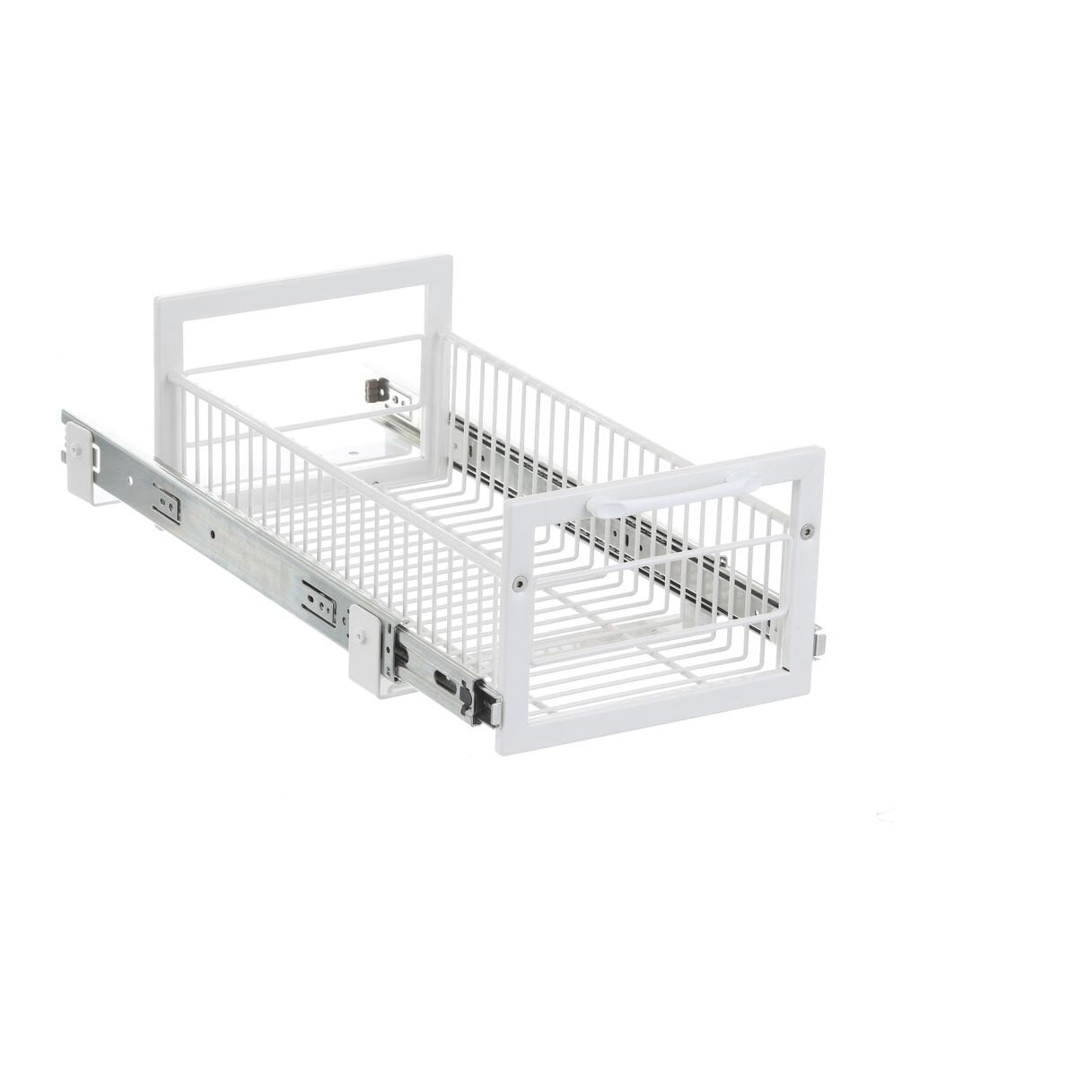 L.T. Williams Pull Out Wire Basket 29.5cm - White - 25kg Capacity - Full Extension Runners - 9705