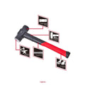 Trojan Fibreglass Sledge Hammer 4lb 1 8kg - Red and Black - TJQ0161 - SuperSaverAU - view 2