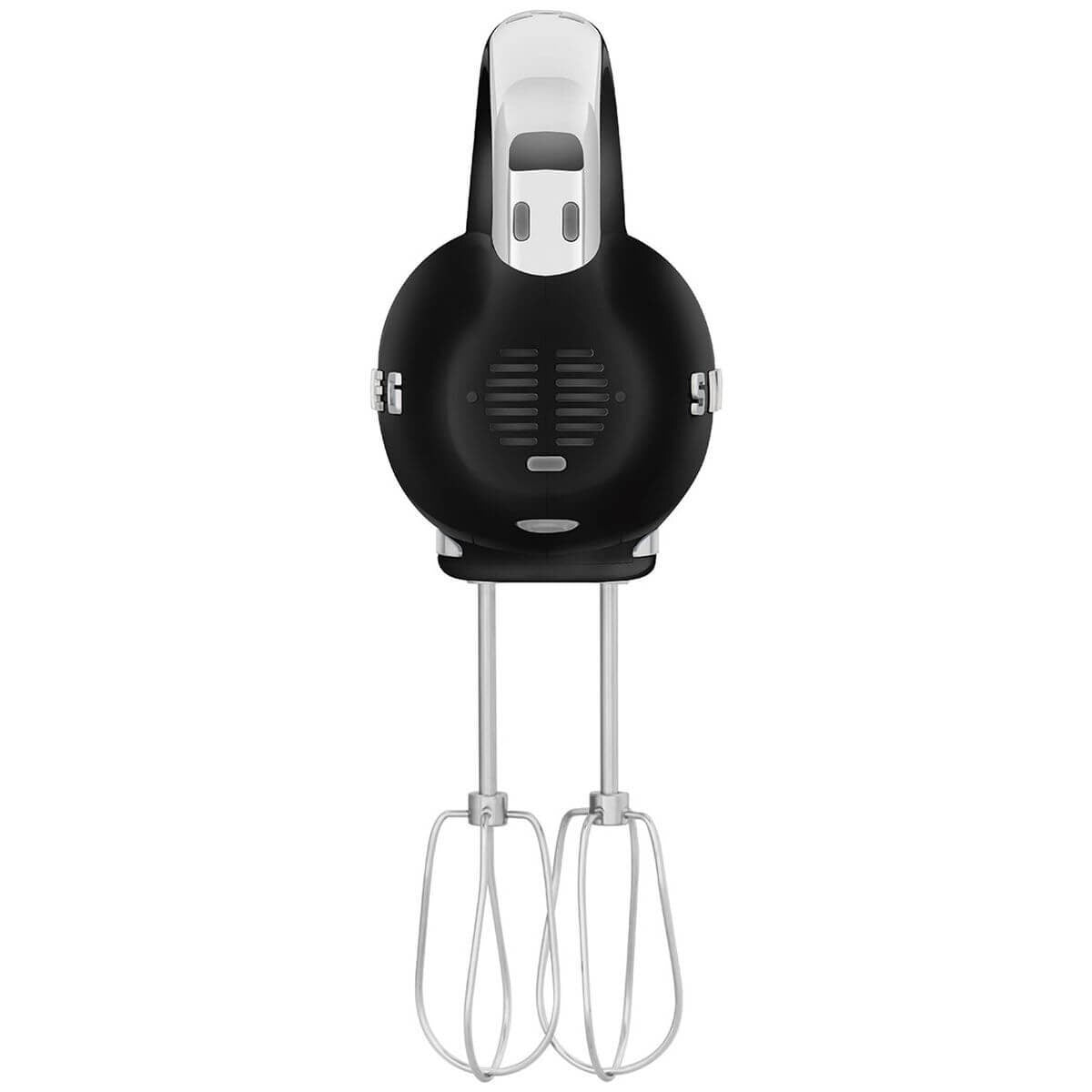 Smeg 50s Retro Style Hand Mixer - 250W, 9 Speeds Plus Turbo, Backlit LED Display, Black - HMF01BLAU