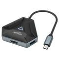 Antsig AP186 6 in 1 USB-C Multiport Adapter, Black ABS