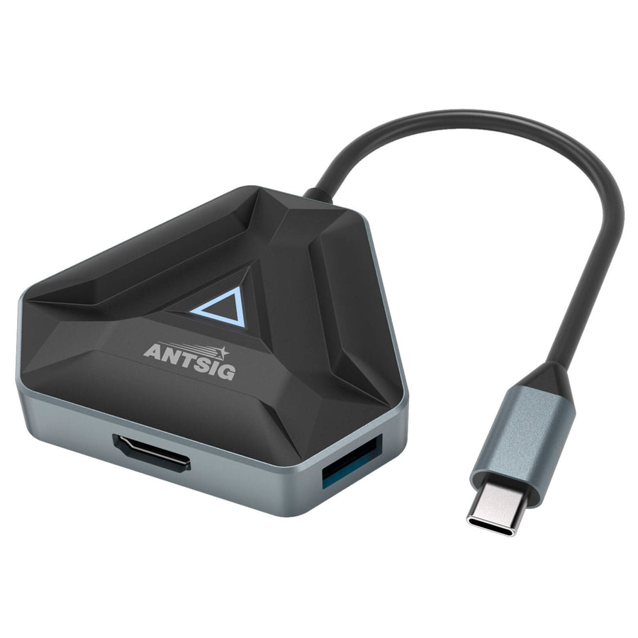 Antsig AP186 6 in 1 USB-C Multiport Adapter, Black ABS