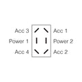 Narva 12/24V 20/10A DPDT On/Off/On Heavy Duty Rocker Switch 63044BL