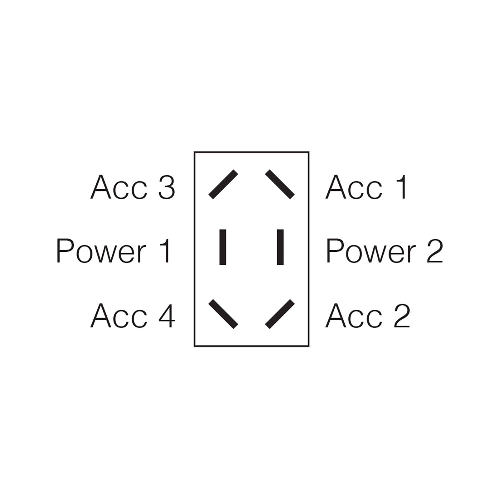 Narva 12/24V 20/10A DPDT On/Off/On Heavy Duty Rocker Switch 63044BL