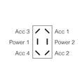 Narva Heavy Duty Rocker Switch - DPDT - 20A 12V / 10A 24V - 37.5mm x 21mm - SuperSaverAU - view 2