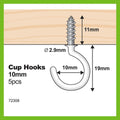 Everhang Cup Hooks - 10mm - PVC Coated - 5 kg Load Rating - 5 Pack - SuperSaverAU - view 2