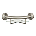Evekare Brushed Nickel Corner Shelf with Grab Rail - 270mm x 120mm - Durable Safety Solution - SuperSaverAU - view 1