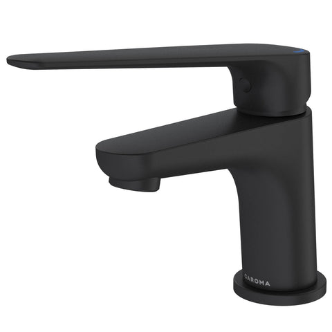 HomeCare by Caroma Black Matte Assistant Living Basin Mixer, 6L/min 5 Star WELS