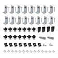 Black Tin Kit 30 35mm - Solar Panel Mounting Kit for 8 Panels - Black - SuperSaverAU - view 1