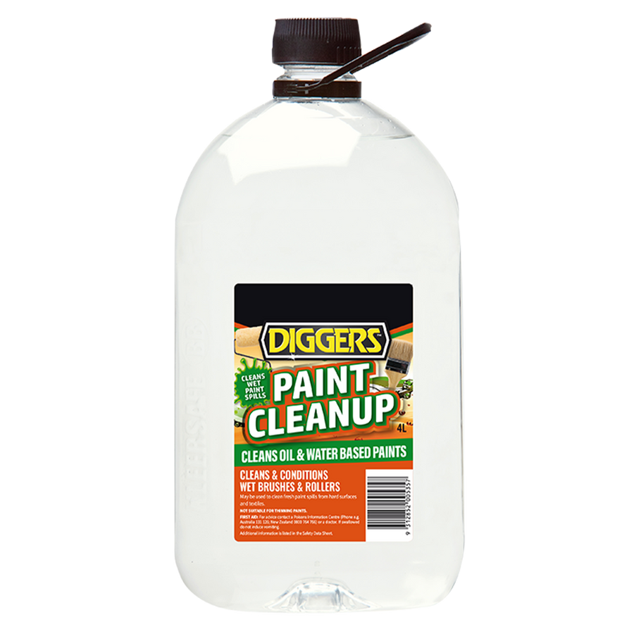 DIGGERS™ Paint Cleanup - 4L - Water Based - Low Odour - Non-Flammable - SuperSaverAU - view 1