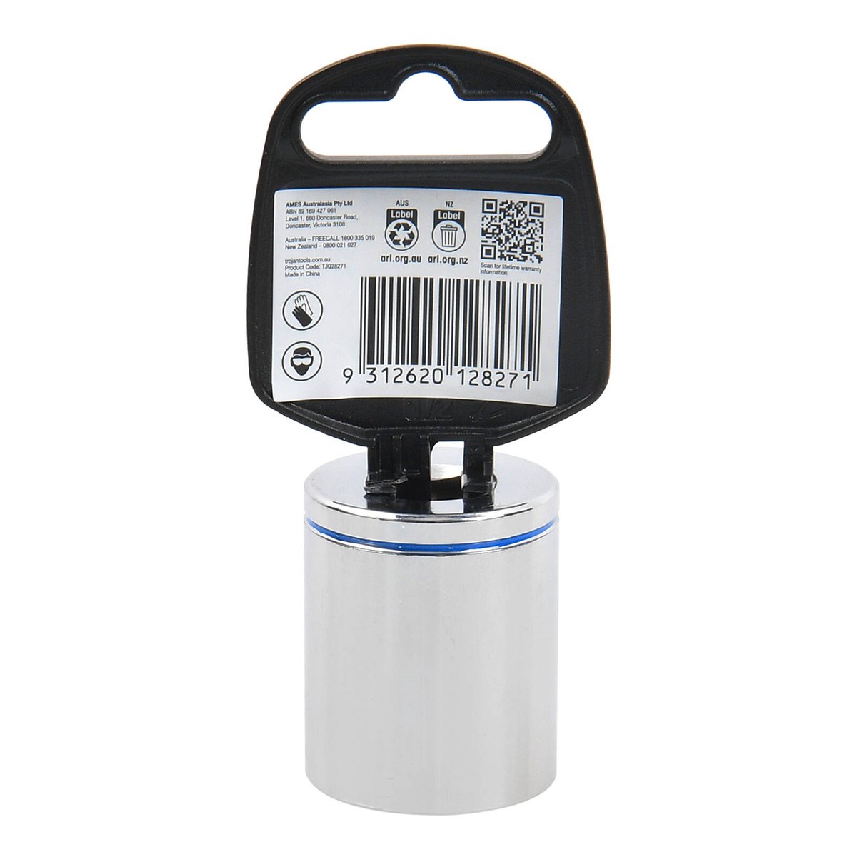 Trojan 27mm Socket 1/2" Drive - Chrome Vanadium - Durable - 12-Point Design - SuperSaverAU - view 3