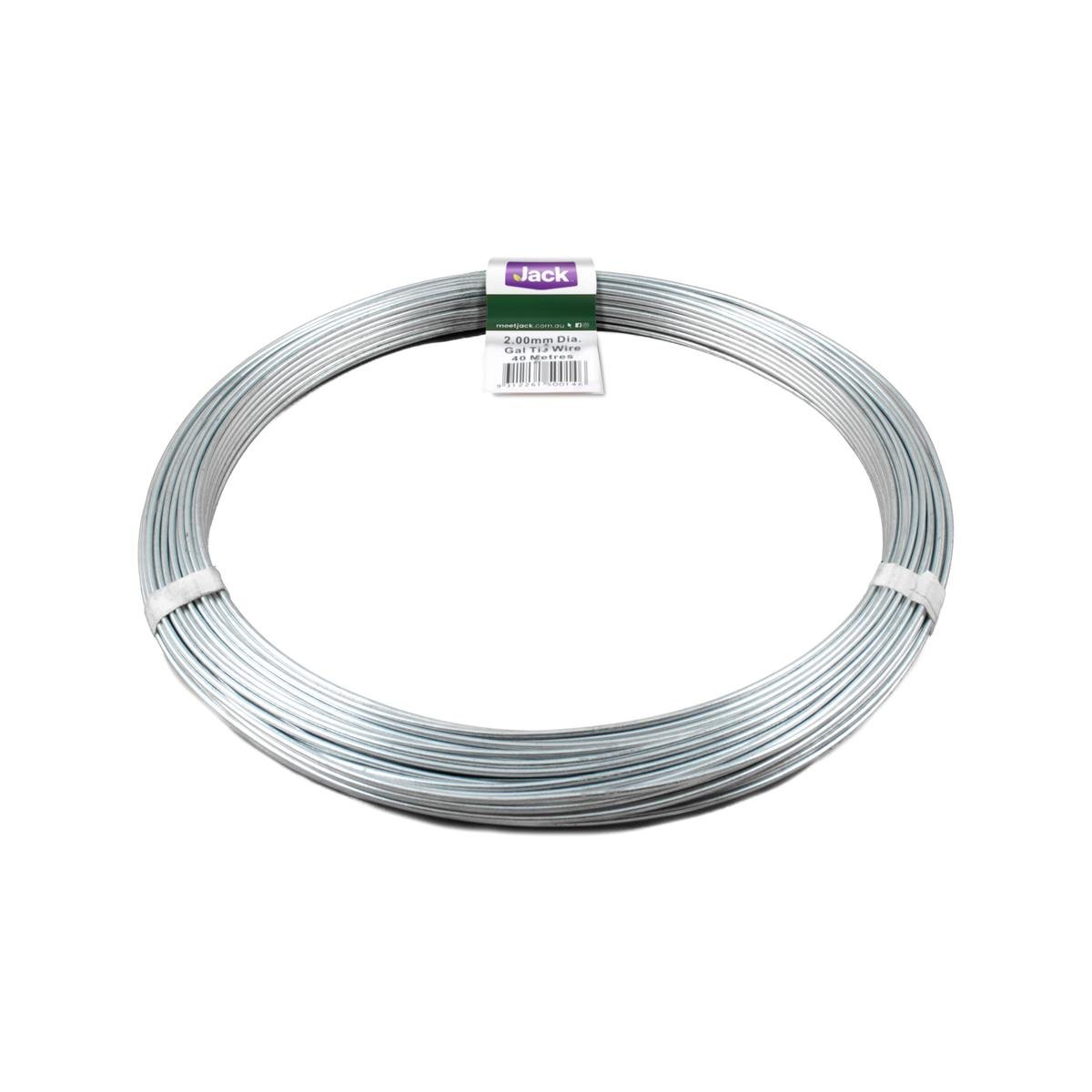 Jack Galvanised Tie Wire 2mm x 40m 1kg Soft Easy To Use - SuperSaverAU - view 1