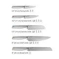 Joseph Joseph Elevate 5 Piece Knife Block Set - Steel Knives and Bamboo Block - 10564