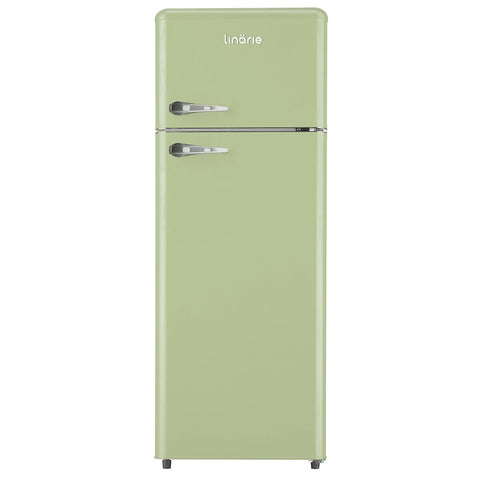 Linarie 209L Retro Top Mount Fridge - Pastel Green Finish, 3 Star Energy Rating - LK200DDGREEN
