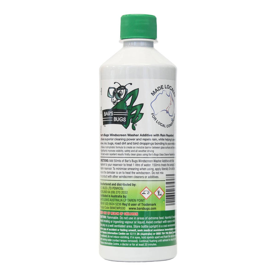 Bar S Bugs Windscreen Cleaner 500ml - Concentrated Rain Repellant - Clear - SuperSaverAU - view 4