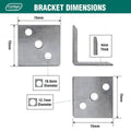 Carinya Reinforcing Angle Bracket - 75mm - Hot Dipped Galvanised - 500kg Load Capacity - SuperSaverAU - view 4