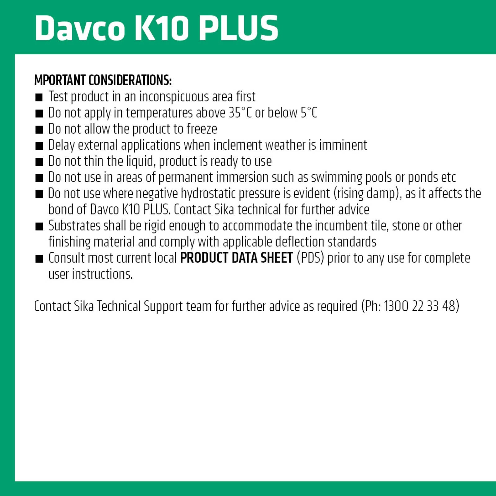 Davco K10 Plus 4L Grey Waterproofing Membrane Class III