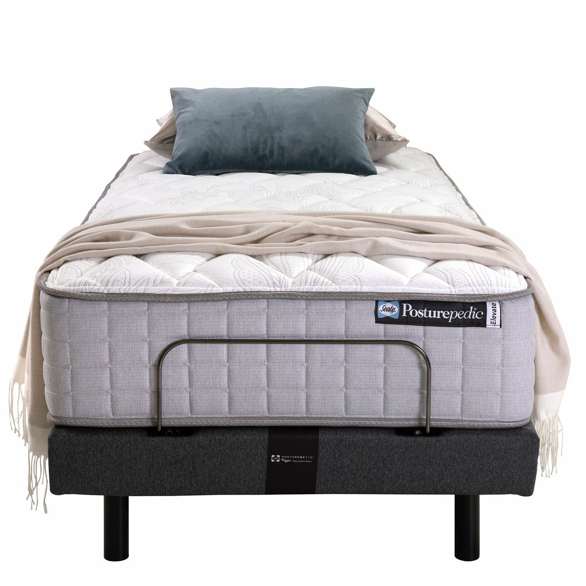Sealy Posturepedic Laynee Flex Firm King Single Mattress - Titanium AlignSupport, Sense Material - 735630