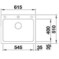 Blanco single bowl granite composite laundry tub - White, acid, heat and stain resistant - NAYA6WK5