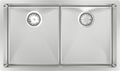 Abey Piazza double bowl sink - 1mm stainless steel - top, under or flush mount - CR340D