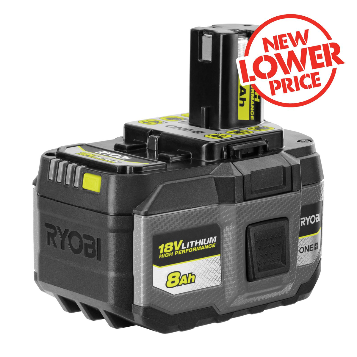Ryobi 18V ONE+ HP Battery - 8.0Ah - 95mm x 125mm x 130mm - High Performance - SuperSaverAU - view 1