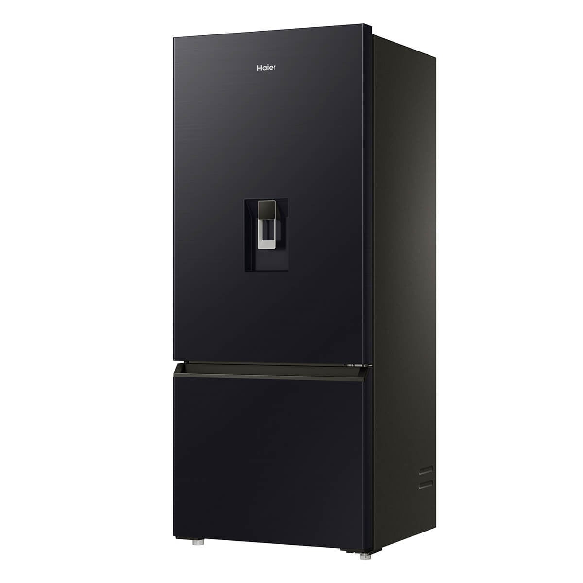 Haier 431L Bottom Mount Fridge - Non-Plumbed Water Dispenser, Black, 5.5 Star Energy - HRF420BHC