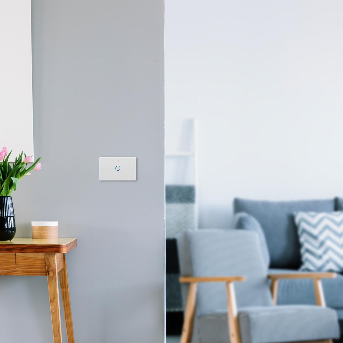 Deta 240V White Grid Connect Smart Touch Single Dimmer 6910HA