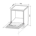 Artusi 60cm Freestanding Dishwasher 12 Place Settings - White, 6 Programs, Delay Start - PADW5005W