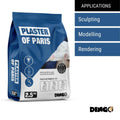 Dingo Plaster of Paris 2.5kg White Easy To Use For Sculpting Moulds - SuperSaverAU - view 2
