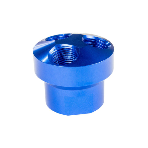JFLEX 1/4" BSP Female 3 Way Air Manifold, Anodised Blue