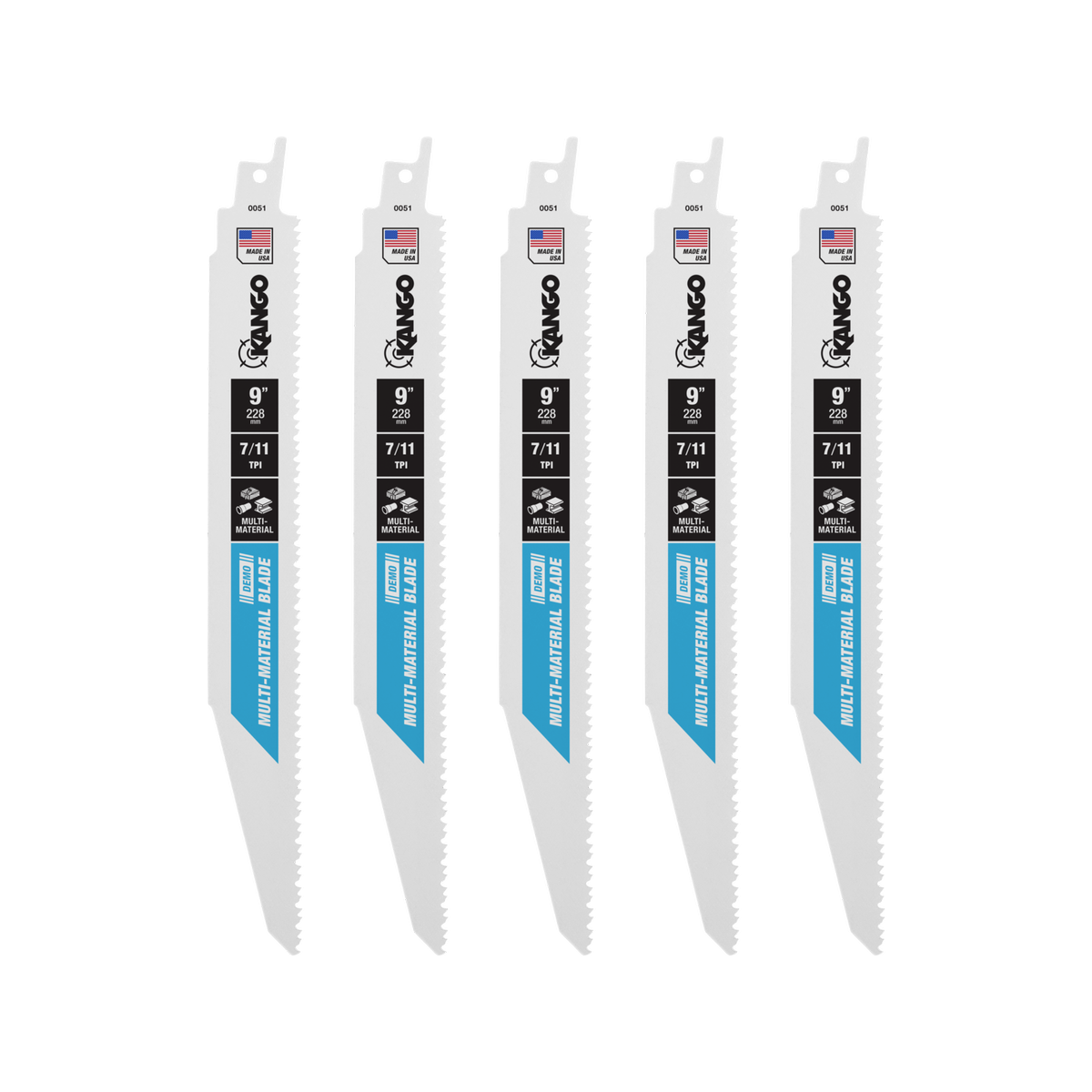 Kango Demolition Reciprocating Saw Blades - 9" - Multi-Material - 5 Pack