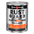 White Knight Rust Guard 1L Grey Quick Dry True Bite Water-Based Primer Paint for Metal