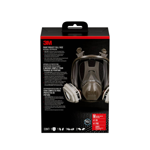 3M Full Face Paint Project Reusable Respirator - Medium
