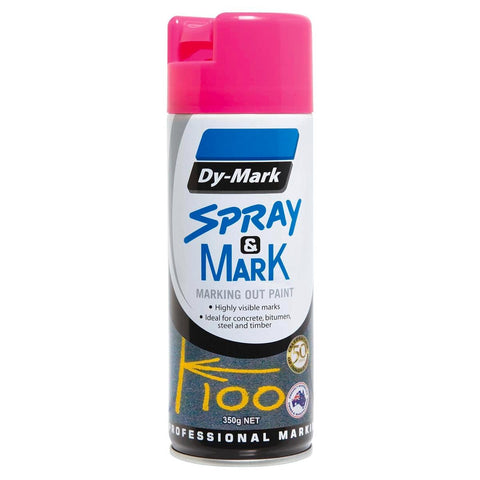 Dy-Mark Fluoro Pink Spray Paint 350g Toluene-Free High Opacity - SuperSaverAU - view 1