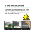 Polytuf 6.1 x 9.1m Extra Heavy Duty D-Ring Tarpaulin Silver/Black UV Resistant