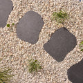 Tuscan Path Limestone Stepping Stone 400 x 500 x 20mm - Charcoal - Non-Slip - SuperSaverAU - view 4