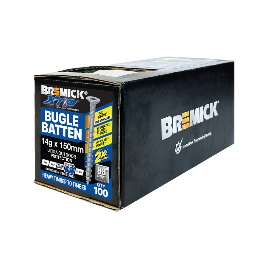Bremick XTP Bugle Batten 14g x 150mm - 100 Pack - T40 - B8 - Fast Installation - SuperSaverAU - view 1